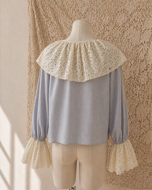 Mother-of-pearl Upcycled Blouse