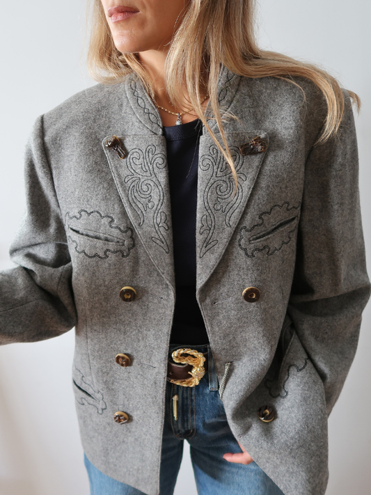 Blazer austriaco vintage en color gris