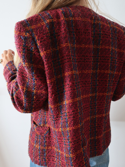 Blazer vintage de lana tweed