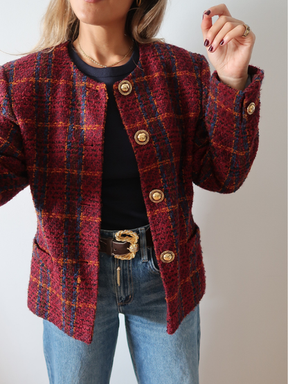 Blazer vintage de lana tweed