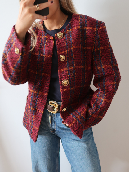 Blazer vintage de lana tweed