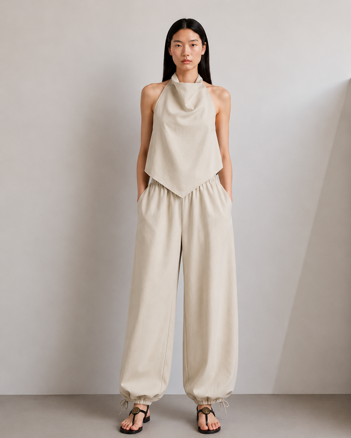 Pantalon Hibbi Lino bombacho