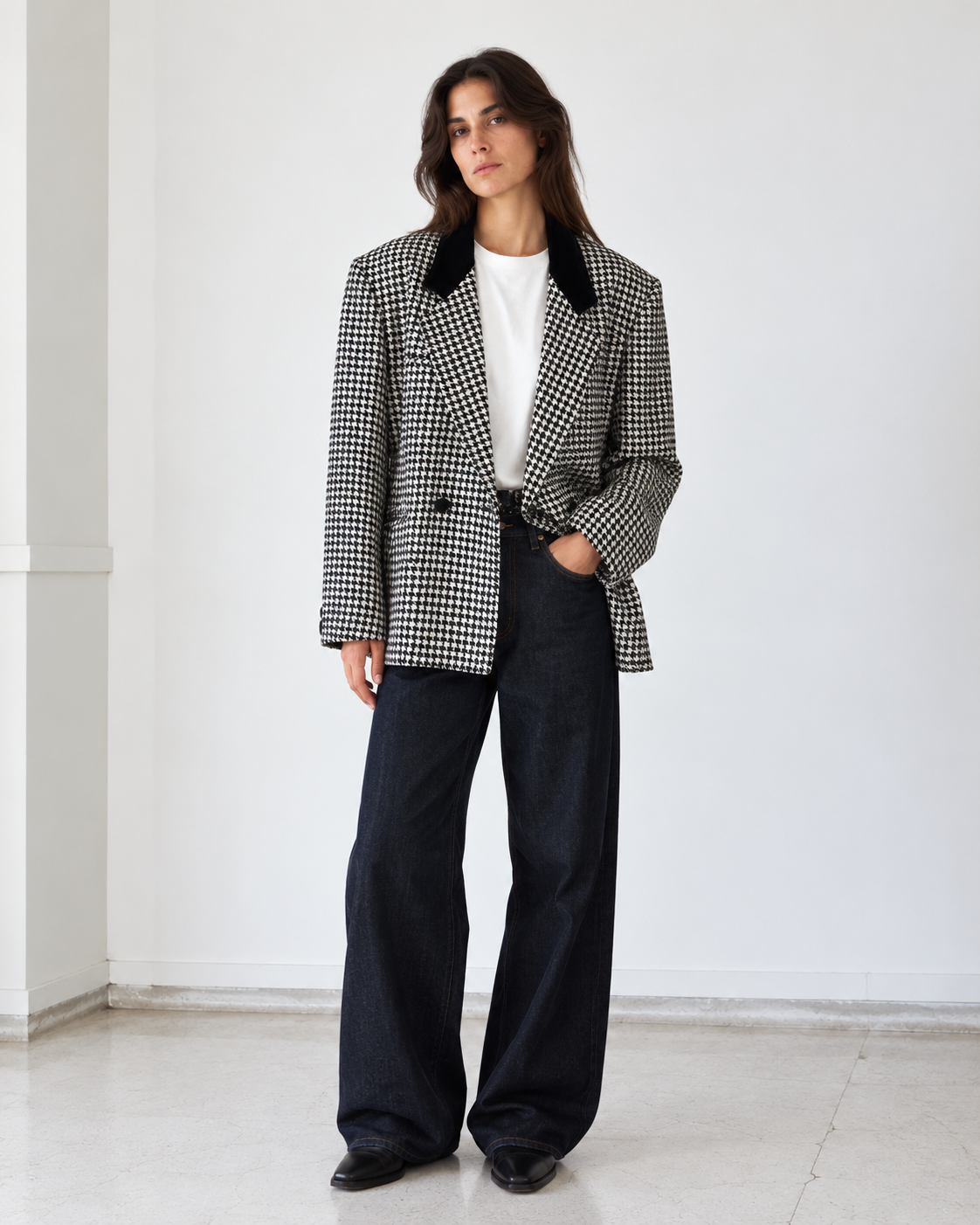 Blazer Vintage Oversize Pata de Gallo