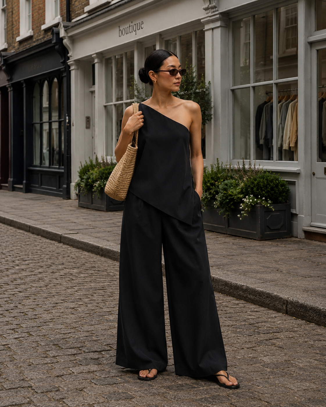 Asymmetrical Sumi Top